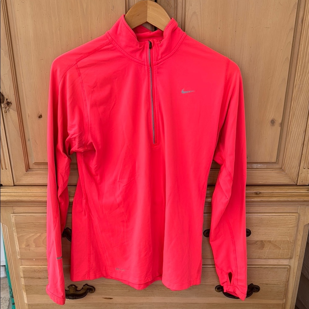 Nike Dri-fit Bright Pink Half-Zip Pullover